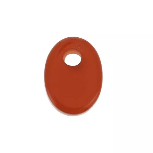 Sequin ovale 8x6 mm en pierre gemme teintée - Agate Rouge x1