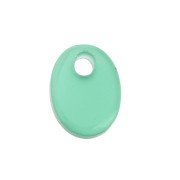 Sequin ovale 8x6 mm en pierre gemme - Agate Verte x1|raw }}