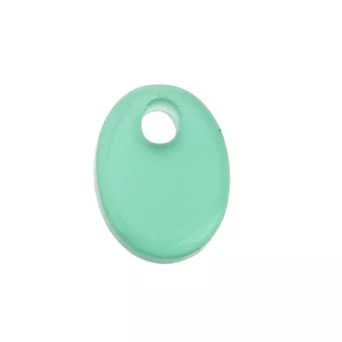 Sequin ovale 8x6 mm en pierre gemme - Agate Verte x1