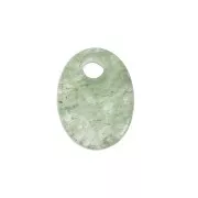 Sequin ovale 8x6 mm en pierre gemme - Aventurine x1