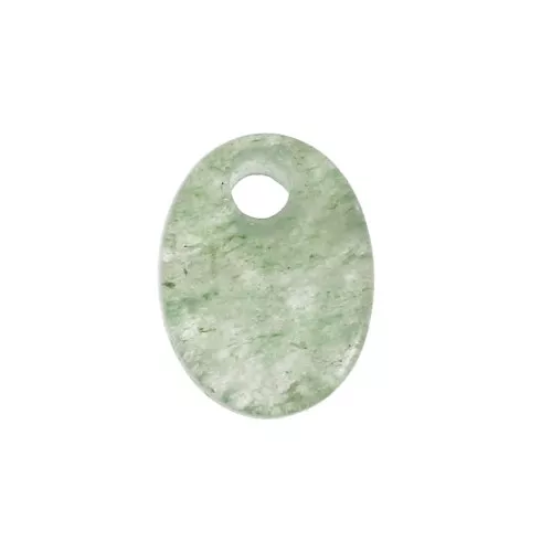 Sequin ovale 8x6 mm en pierre gemme - Aventurine x1