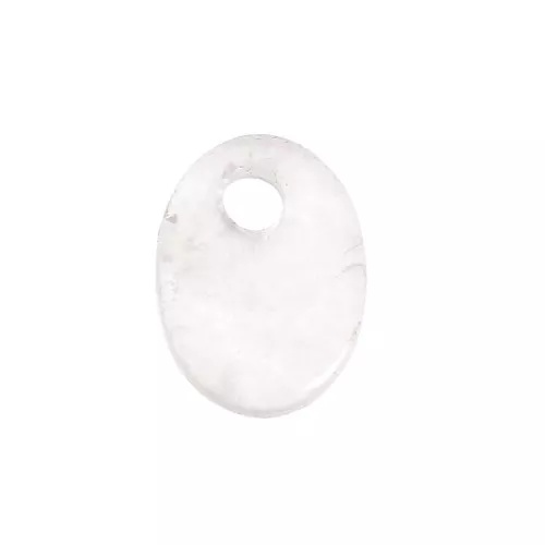 Sequin ovale 8x6 mm en pierre gemme - Rose Quartz x1