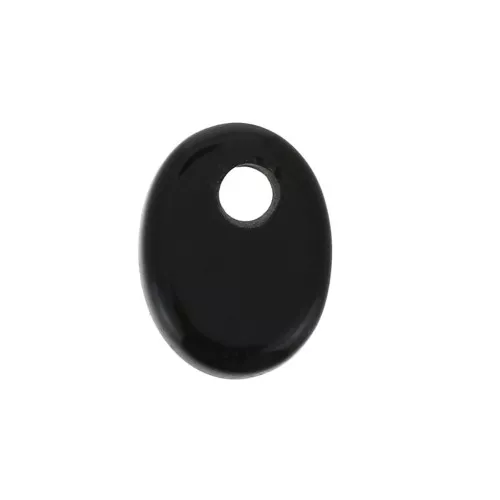Sequin ovale 8x6 mm en pierre gemme - Black Onyx x1