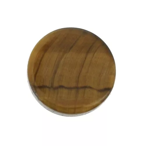 Cabochon plat rond - palet - 8 mm en pierre gemme - Oeil de Tigre x1