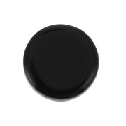 Cabochon plat rond - palet - 8 mm en pierre gemme - Black Onyx x1