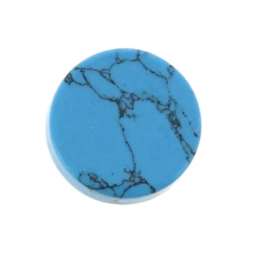 Cabochon plat rond - palet - 8 mm en pierre gemme - imitation Turquoise x1
