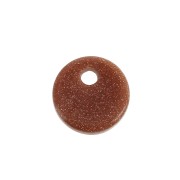 Sequin rond 8 mm en pierre gemme Gold Stone - Imitation Pierre de soleil x1|raw }}