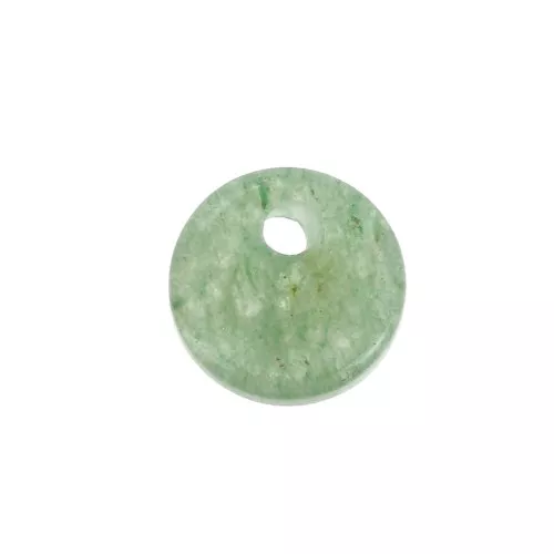 Sequin rond 8 mm en pierre gemme - Aventurine x1