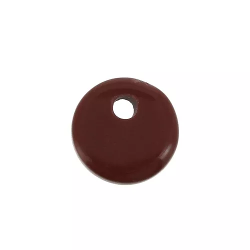 Sequin rond 8 mm en pierre gemme - Jaspe Rouge x1
