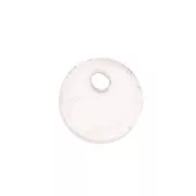 Sequin rond 8 mm en pierre gemme - Quartz Rose x1