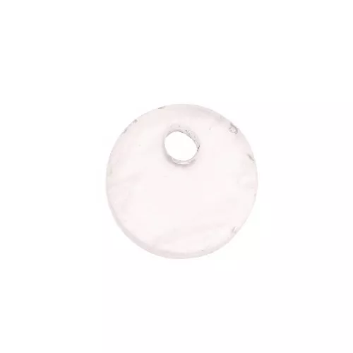 Sequin rond 8 mm en pierre gemme - Quartz Rose x1
