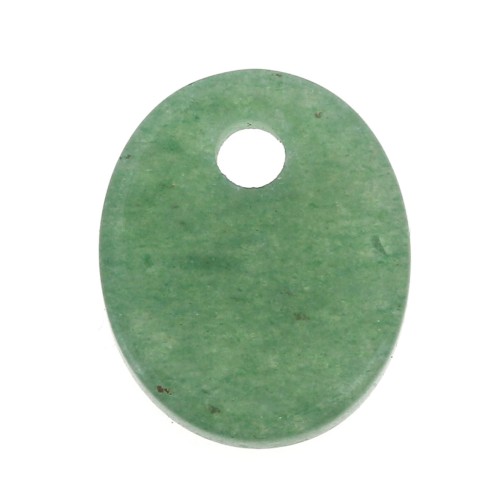 Sequin ovale 12x10 mm en pierre gemme - Aventurine x1