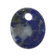 Sequin ovale 12x10 mm en pierre gemme - Lapis Lazuli x1|raw }}