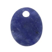 Sequin ovale 12x10 mm en pierre gemme - Sodalite x1|raw }}