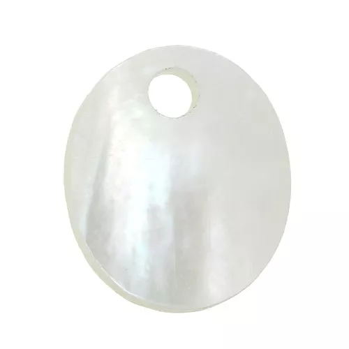 Sequin ovale 12x10 mm en nacre x1