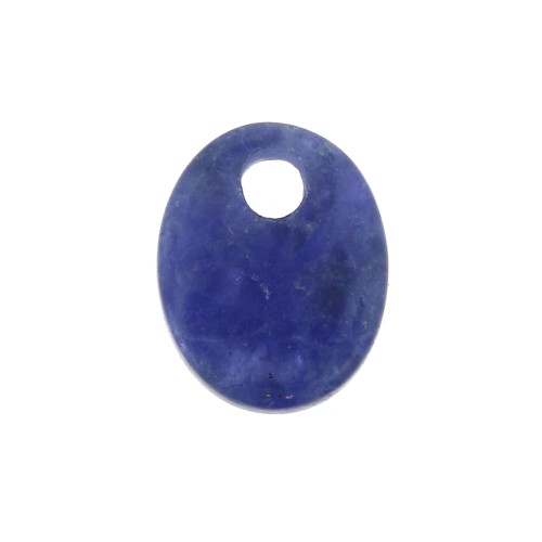 Sequin ovale 10x8 mm en pierre gemme - Sodalite x1
