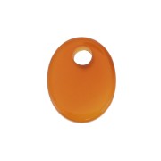 Sequin ovale 10x8 mm en pierre gemme teintée - Agate Rouge x1|raw }}