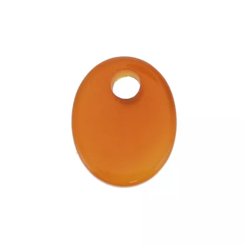 Sequin ovale 10x8 mm en pierre gemme teintée - Agate Rouge x1