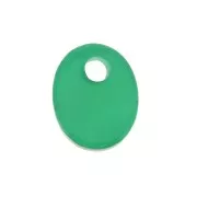 Sequin ovale 10x8 mm en pierre gemme - Agate Verte x1