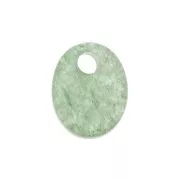 Sequin ovale 10x8 mm en pierre gemme - Aventurine x1