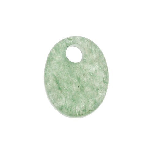 Sequin ovale 10x8 mm en pierre gemme - Aventurine x1