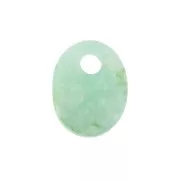 Sequin ovale 10x8 mm en pierre gemme - Amazonite x1