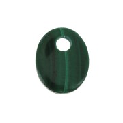 Sequin ovale 10x8 mm en pierre gemme - Malachite x1|raw }}