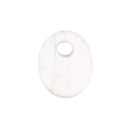 Sequin ovale 10x8 mm en pierre gemme - Quartz Rose x1