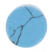 Cabochon plat rond - palet - 6 mm en pierre gemme - imitation Turquoise x1