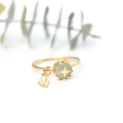 Cabochon plat rond - palet - 6 mm en pierre gemme - Amazonite x1