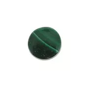Cabochon plat rond - palet - 6 mm en pierre gemme - Malachite x1