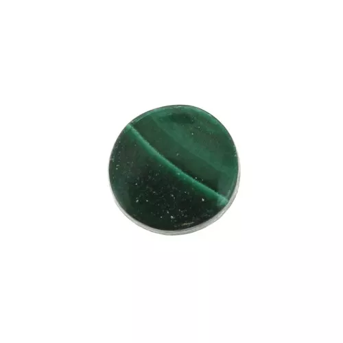 Cabochon plat rond - palet - 6 mm en pierre gemme - Malachite x1