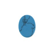 Cabochon plat ovale - palet - 8x6 mm en pierre gemme - imitation Turquoise x1|raw }}