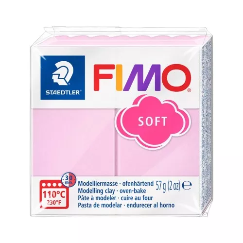 Pâte Fimo Soft 57gr - Rose Pastel (n°205)