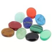 Cabochon plat ovale - palet - 8x6 mm en pierre gemme - Amazonite x1