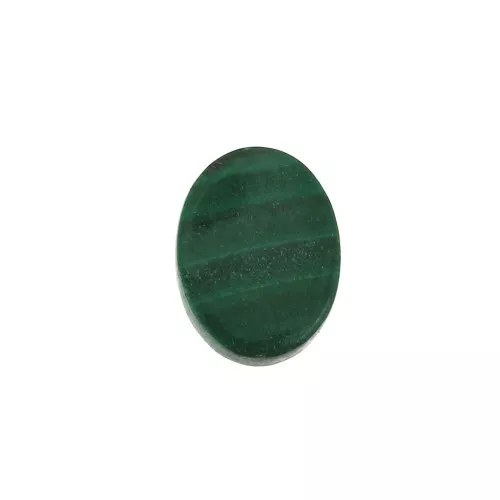 Cabochon plat ovale - palet - 8x6 mm en pierre gemme - Malachite x1