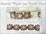 Perles en verre Piros® par Puca® 2x5 mm - Opaque Light Rose Ceramic Look x10g