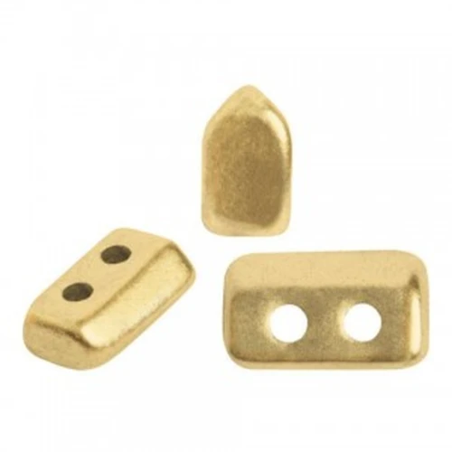 Perles en verre Piros® par Puca® 2x5 mm - Gold Mat x10g