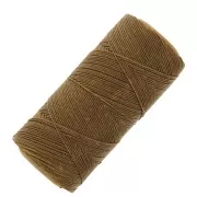Bobine de fil ciré Linhasita pour micro macramé 0.75 mm - Old Bronze (204) x228m