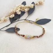 Bobine de fil ciré Linhasita pour micro macramé 0.75 mm - Vanille (531) x228m