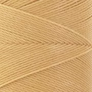 Bobine de fil ciré Linhasita pour micro macramé 0.75 mm - Jaune Paille (1046) x228m