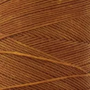 Bobine de fil ciré Linhasita pour micro macramé 0.75 mm - Camel Brown (498) x228m