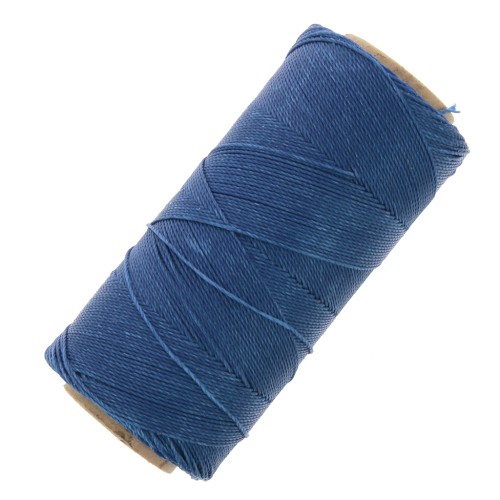 Bobine de fil ciré Linhasita pour micro macramé 0.75 mm - Lapis Blue (298) x228m