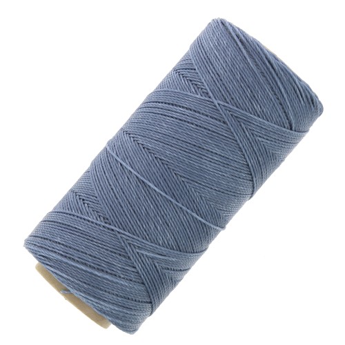 Bobine de fil ciré Linhasita pour micro macramé 0.75 mm - Jeans (384) x228m
