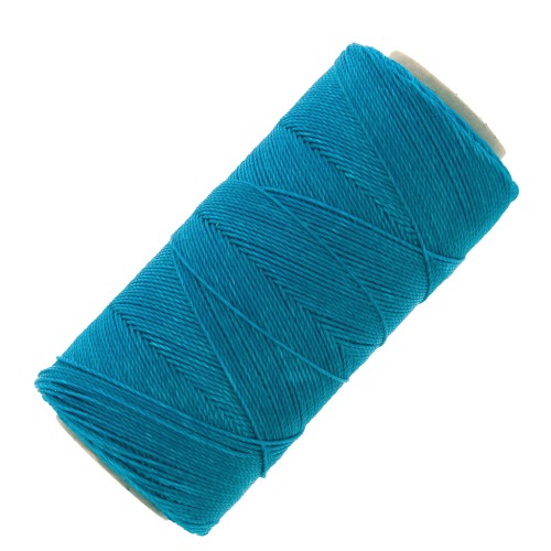 Bobine de fil ciré Linhasita pour micro macramé 0.75 mm - Dark Turquoise (707) x228m