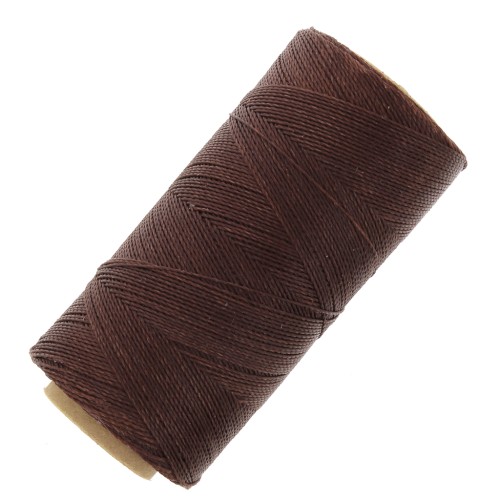 Bobine de fil ciré Linhasita pour micro macramé 0.5 mm - Acajou (515) x335m