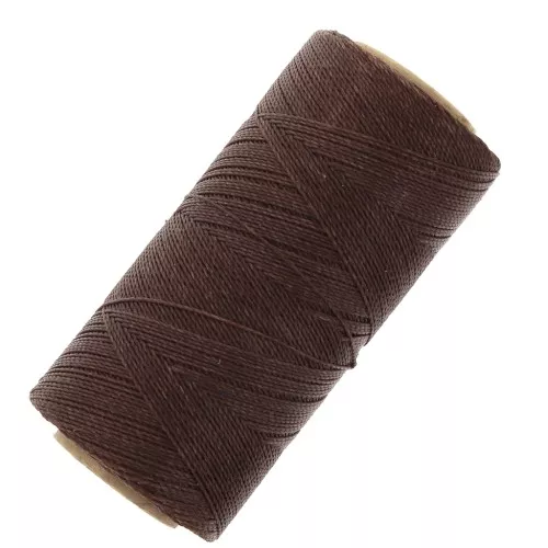 Bobine de fil ciré Linhasita pour micro macramé 0.5 mm - Pécan (649) x335m