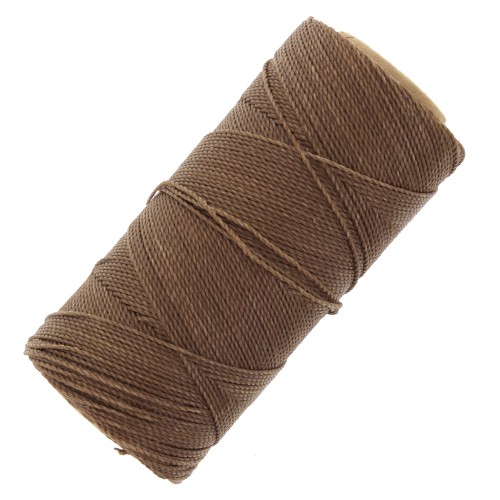 Bobine de fil ciré Linhasita pour micro macramé 1 mm - Caramel Brown (362) x168m