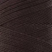 Bobine de fil ciré Linhasita pour micro macramé 1 mm - Ebène (555) x168m