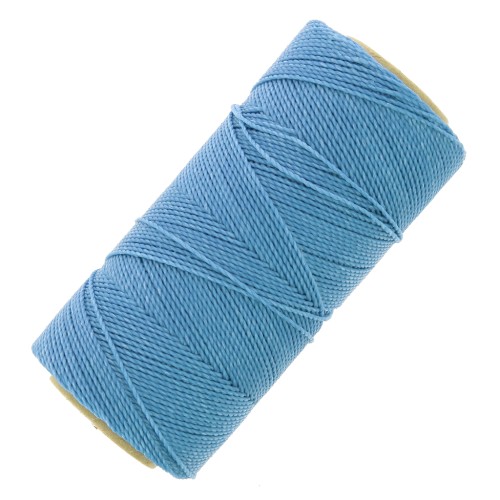 Bobine de fil ciré Linhasita pour micro macramé 1 mm - Bleu Ciel (721) x168m